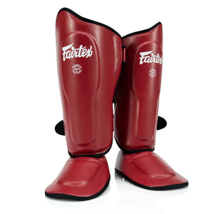 Fairtex Ultra Ergo Shin Pads - Red (SP9) - Muay Thailand