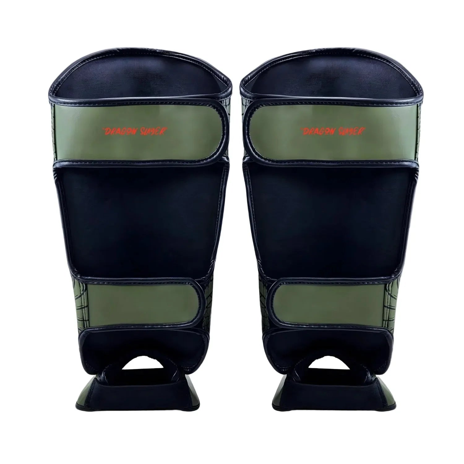 Fumetsu Dragon Slayer Shin Guards - Khaki & Orange - Muay Thailand