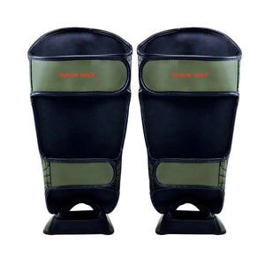 Fumetsu Dragon Slayer Shin Guards - Khaki & Orange - Muay Thailand