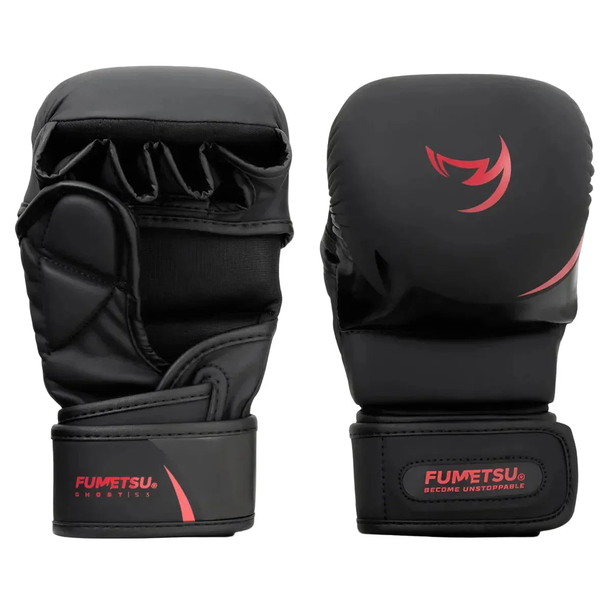 Fumetsu MMA Sparring Gloves - S3 Ghost Black & Red - Muay Thailand