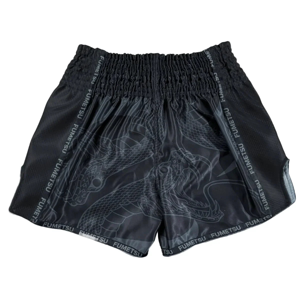 Fumetsu Muay Thai Shorts - Anaconda Black & Black - Muay Thailand