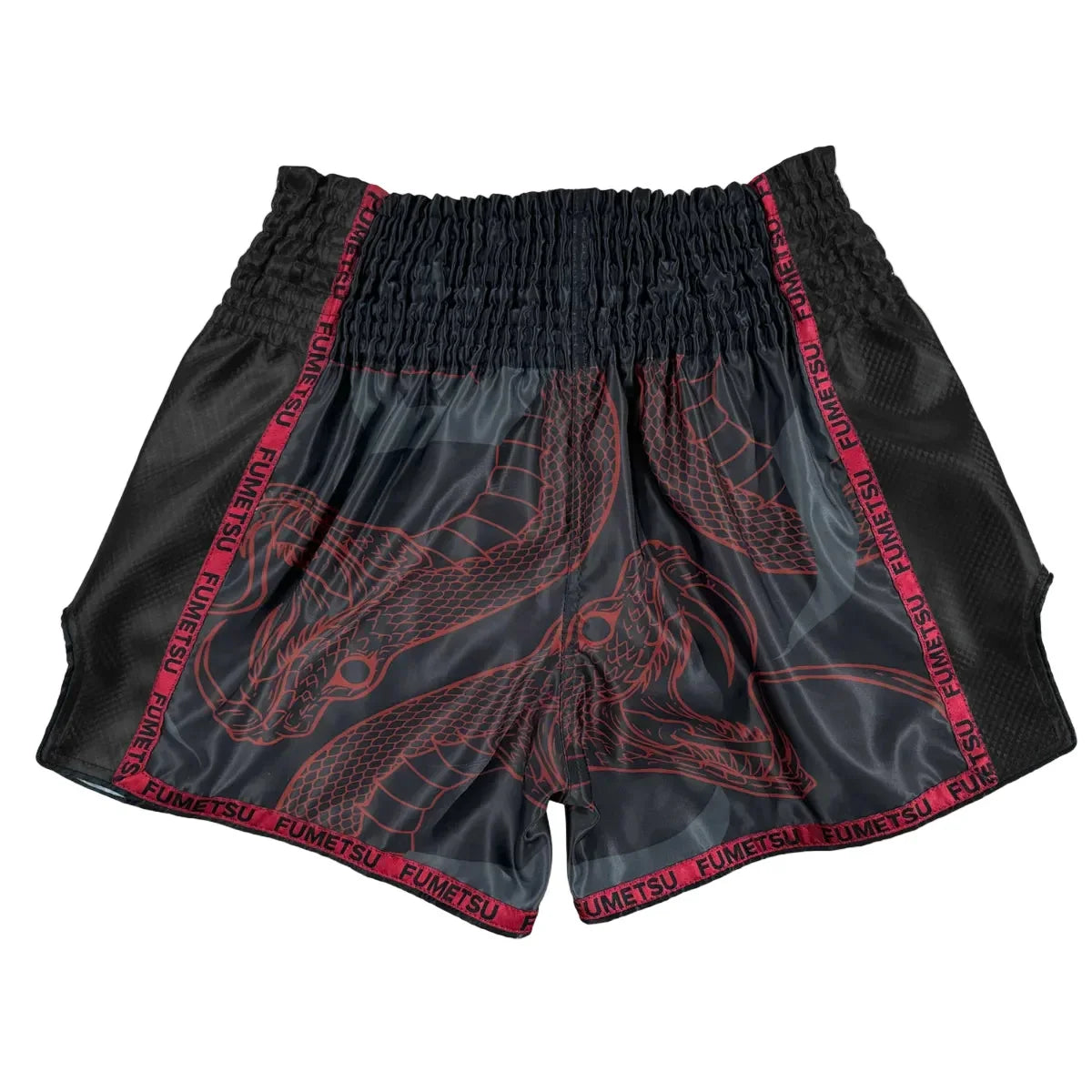 Fumetsu Muay Thai Shorts - Anaconda Black & Red - Muay Thailand
