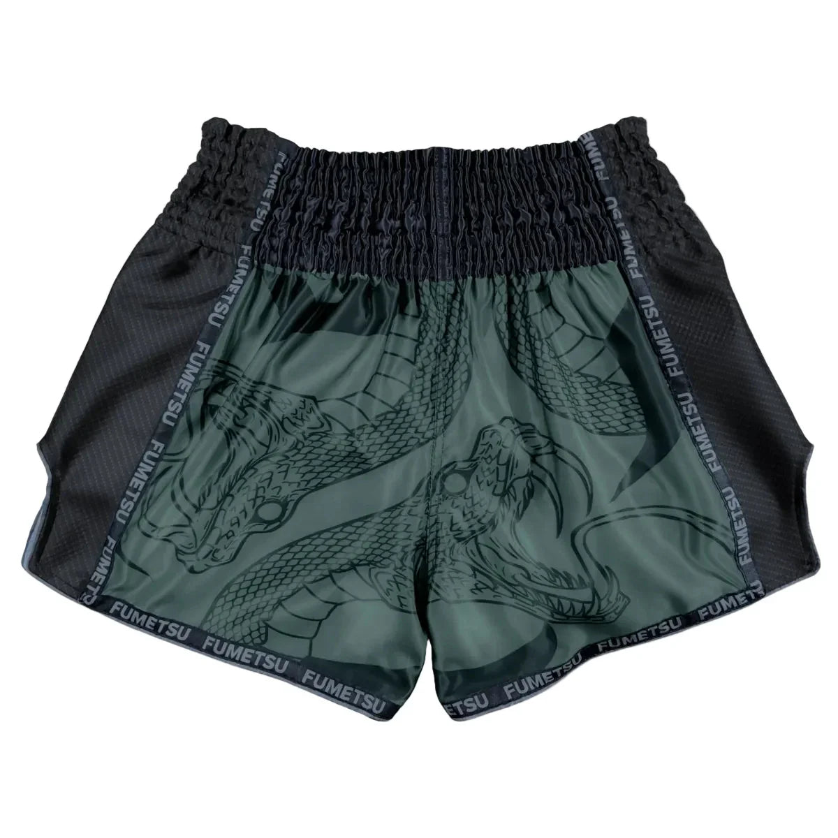Fumetsu Muay Thai Shorts - Anaconda Khaki & Black - Muay Thailand