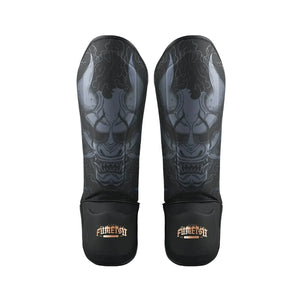 Fumetsu Oni Shin Guards - Black & Grey - Muay Thailand