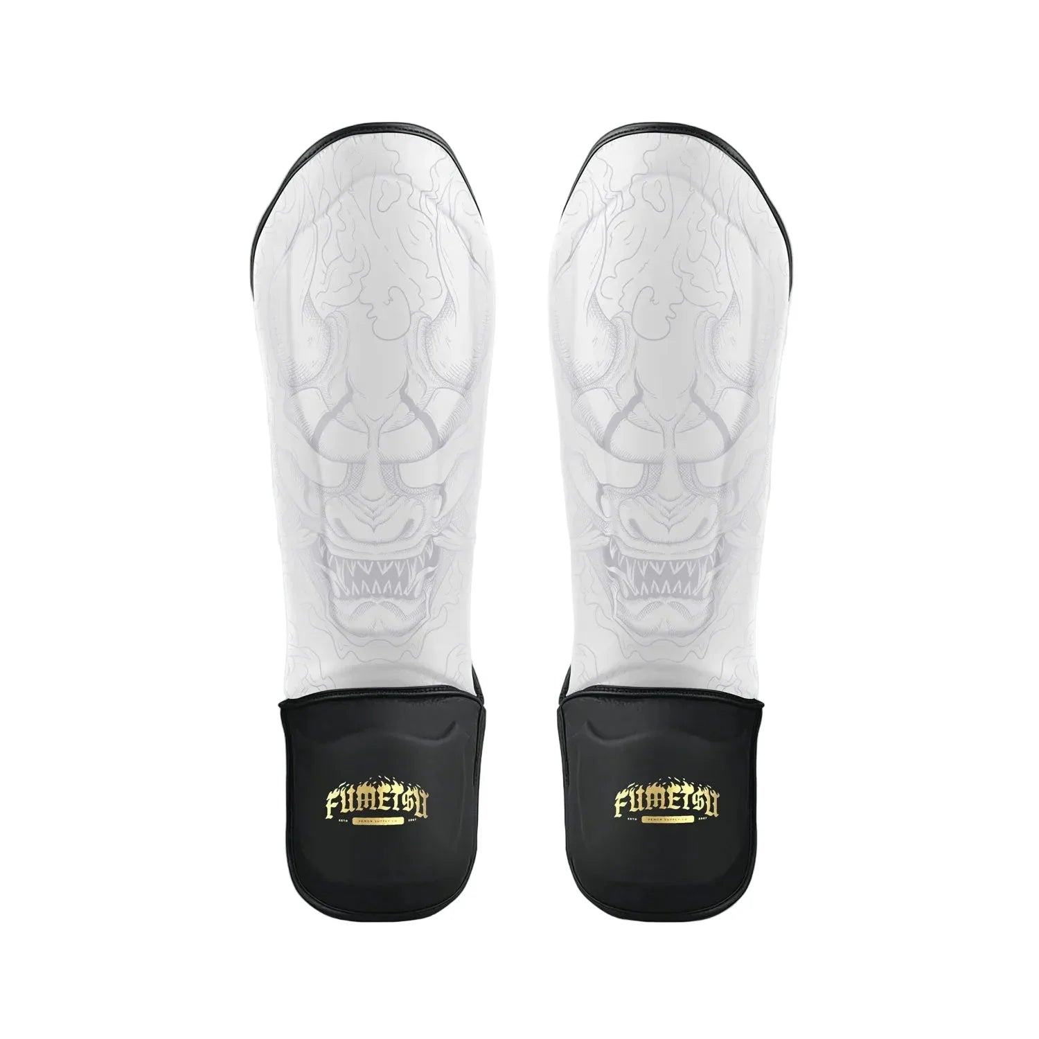 Fumetsu Oni Shin Guards - White & Black - Muay Thailand