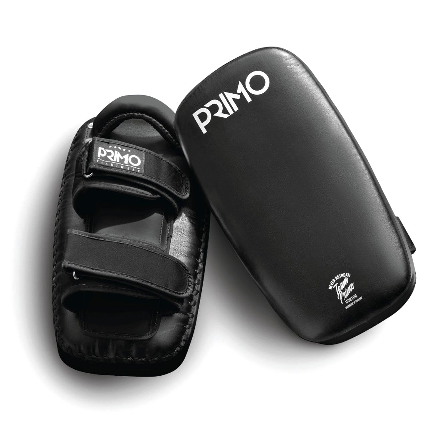 Primo Classic Microfibre Thai Kick Pads - Black (Large)