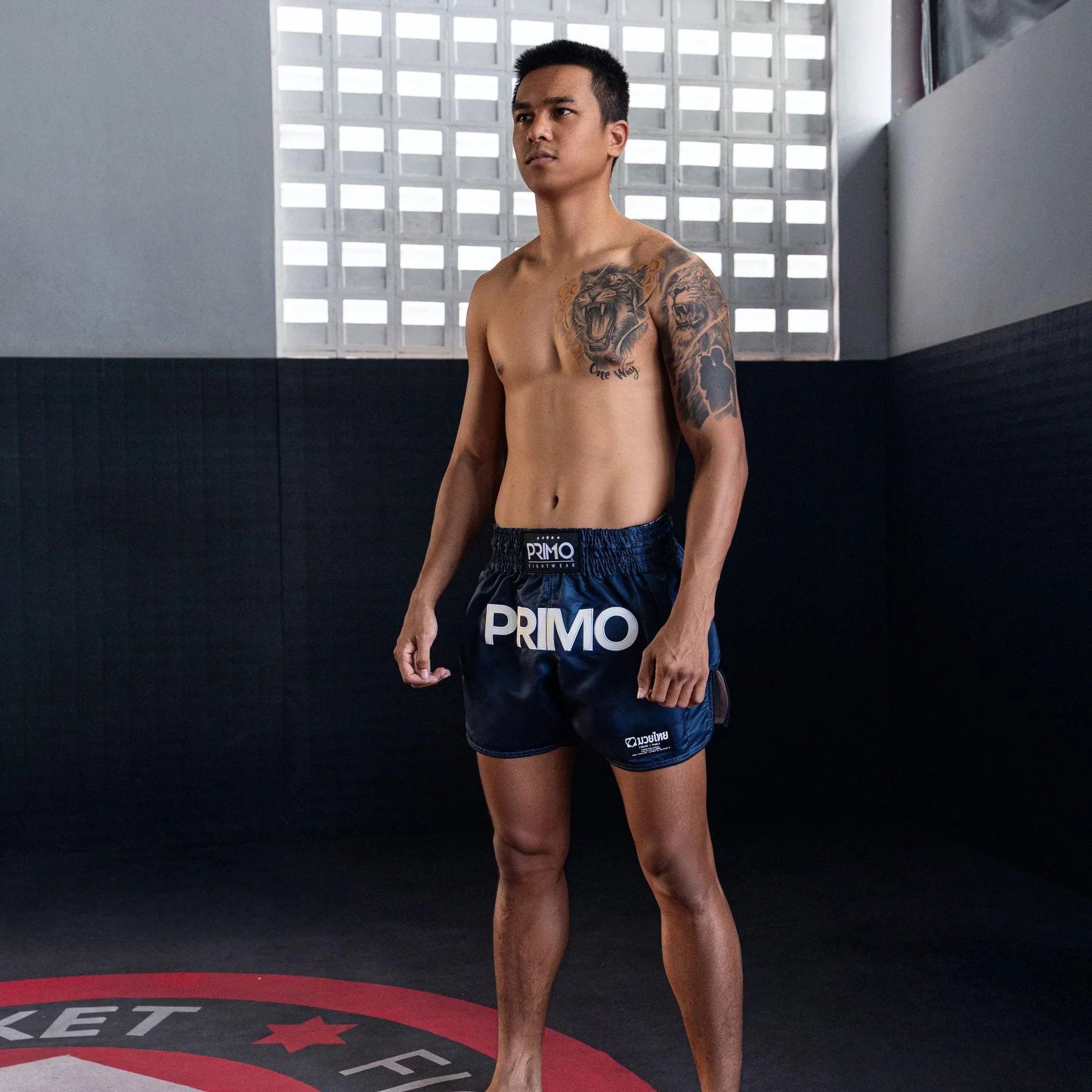 Primo Mamba Muay Thai Shorts - Navy - Muay Thailand