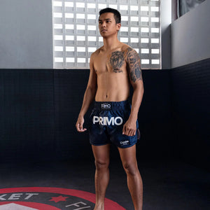 Primo Mamba Muay Thai Shorts - Navy - Muay Thailand
