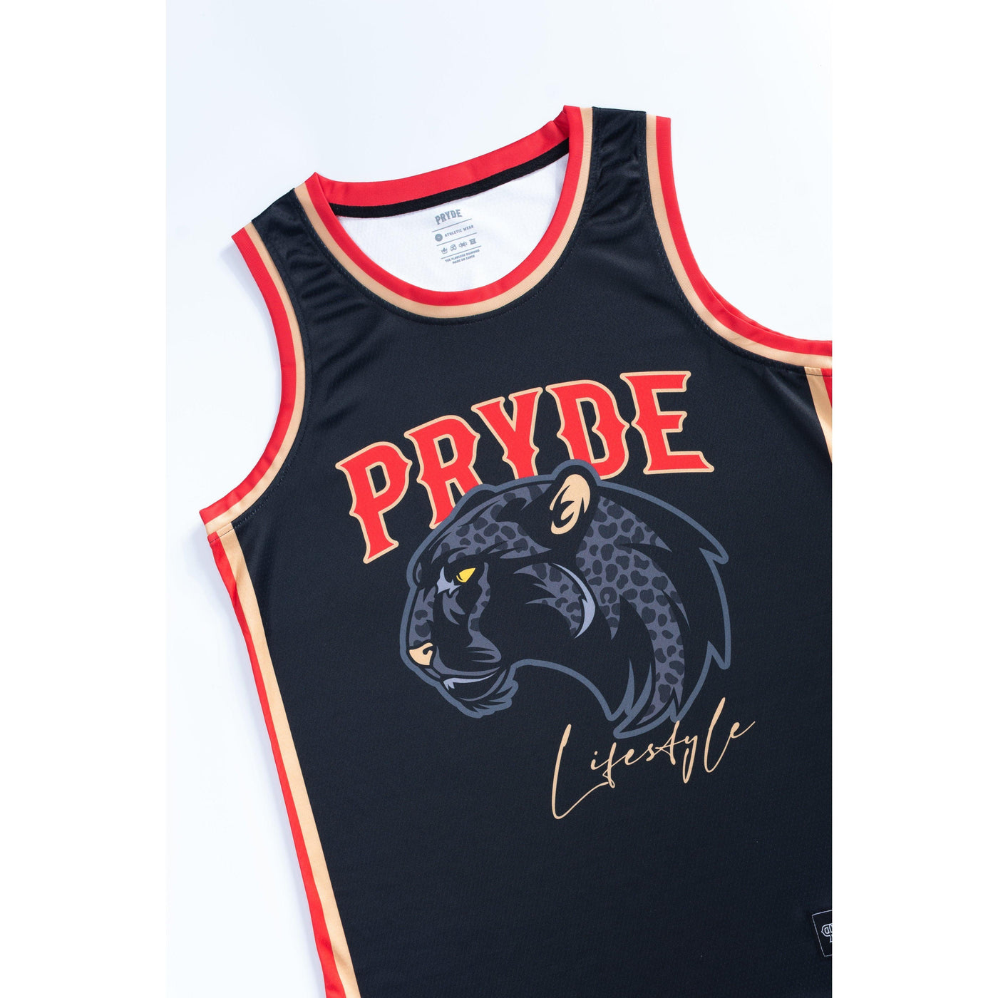PRYDE Leopard Jersey - Black, Red & Gold - Muay Thailand
