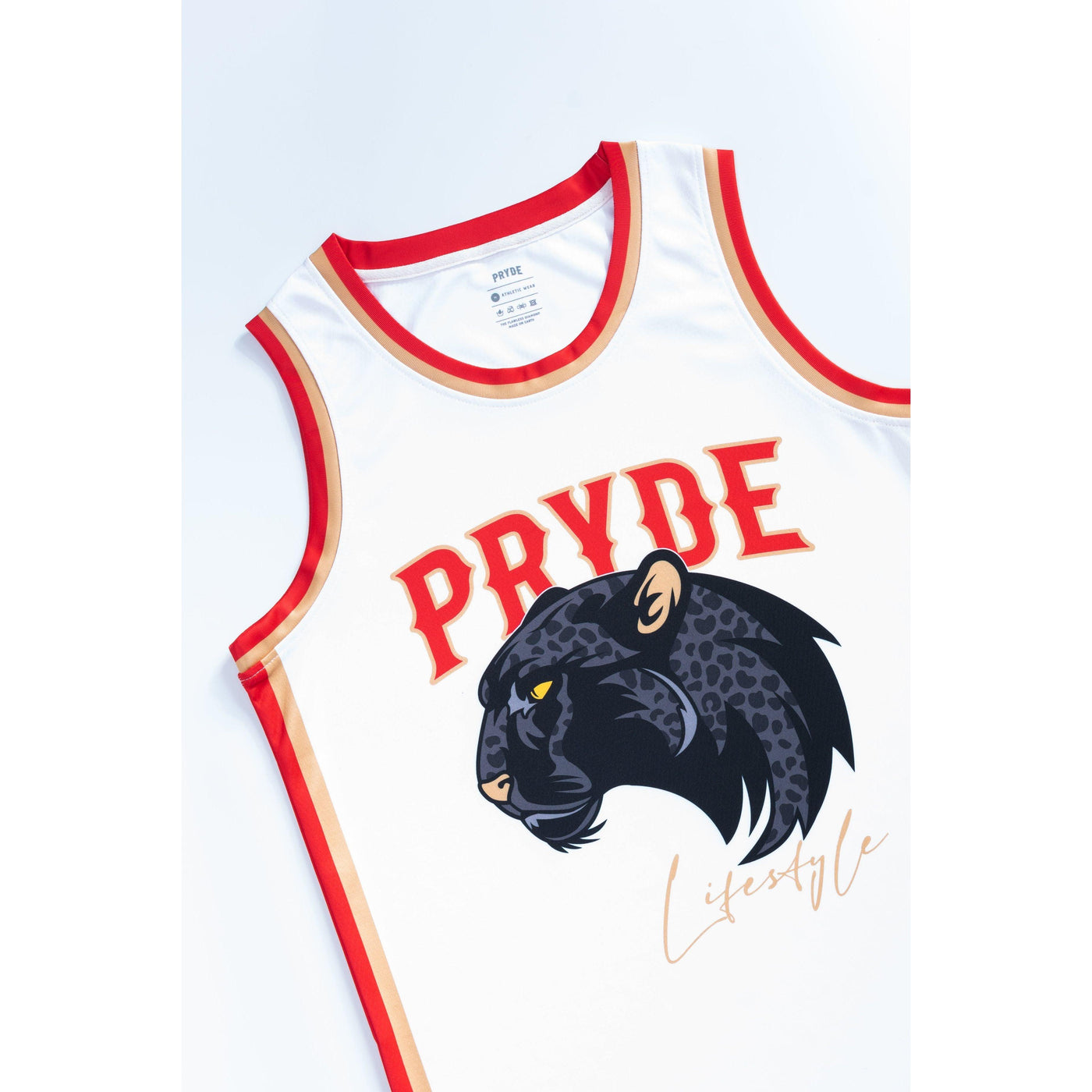 PRYDE Leopard Jersey - White, Red & Gold - Muay Thailand