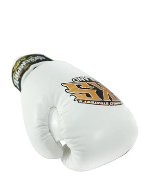 SKS Empire Leather Muay Thai Gloves - White - Muay Thailand