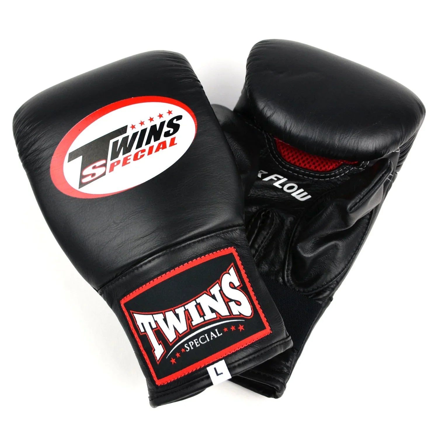 Twins Special Air Flow Bag Gloves - Black & Red (TBGLA1F) - Muay Thailand