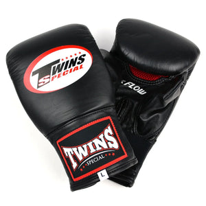 Twins Special Air Flow Bag Gloves - Black & Red (TBGLA1F) - Muay Thailand