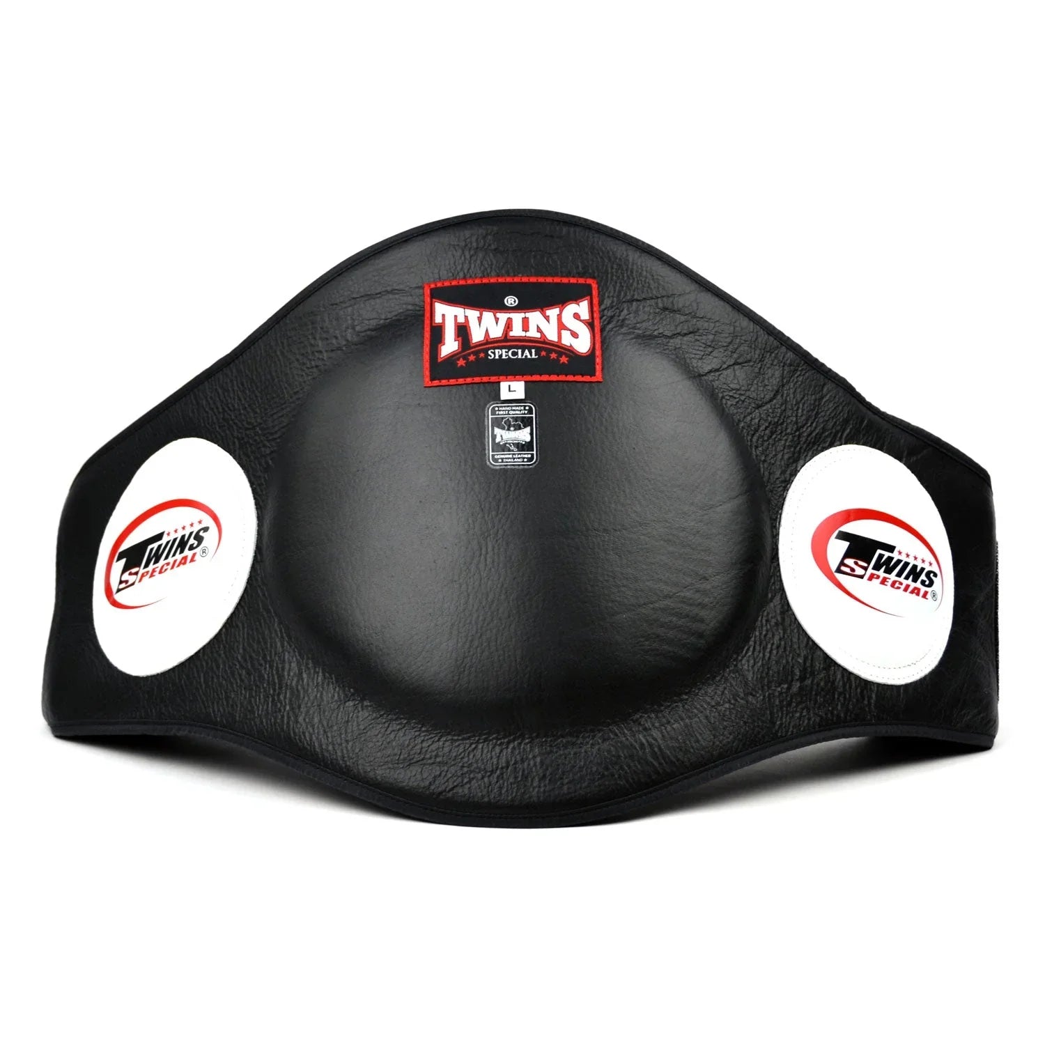 Twins Special Leather Belly Pad - Black (BEPL2) - Muay Thailand