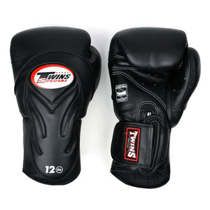 Twins Special Long-Cuff Boxing Gloves - Black (BGVL6) - Muay Thailand