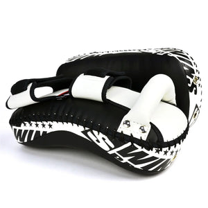 Twins Special Microfibre Thai Kick Pads - Black & White (KPS10) - Muay Thailand