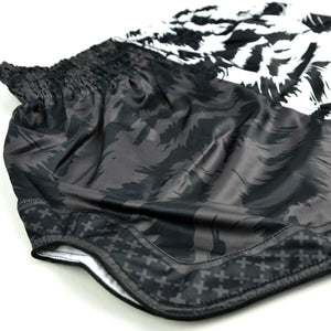 Twins Special Muay Thai Shorts - Jungle Black & White - Muay Thailand