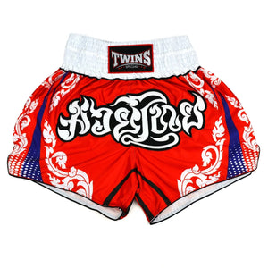Twins Special Muay Thai Shorts - Laithai Red - Muay Thailand