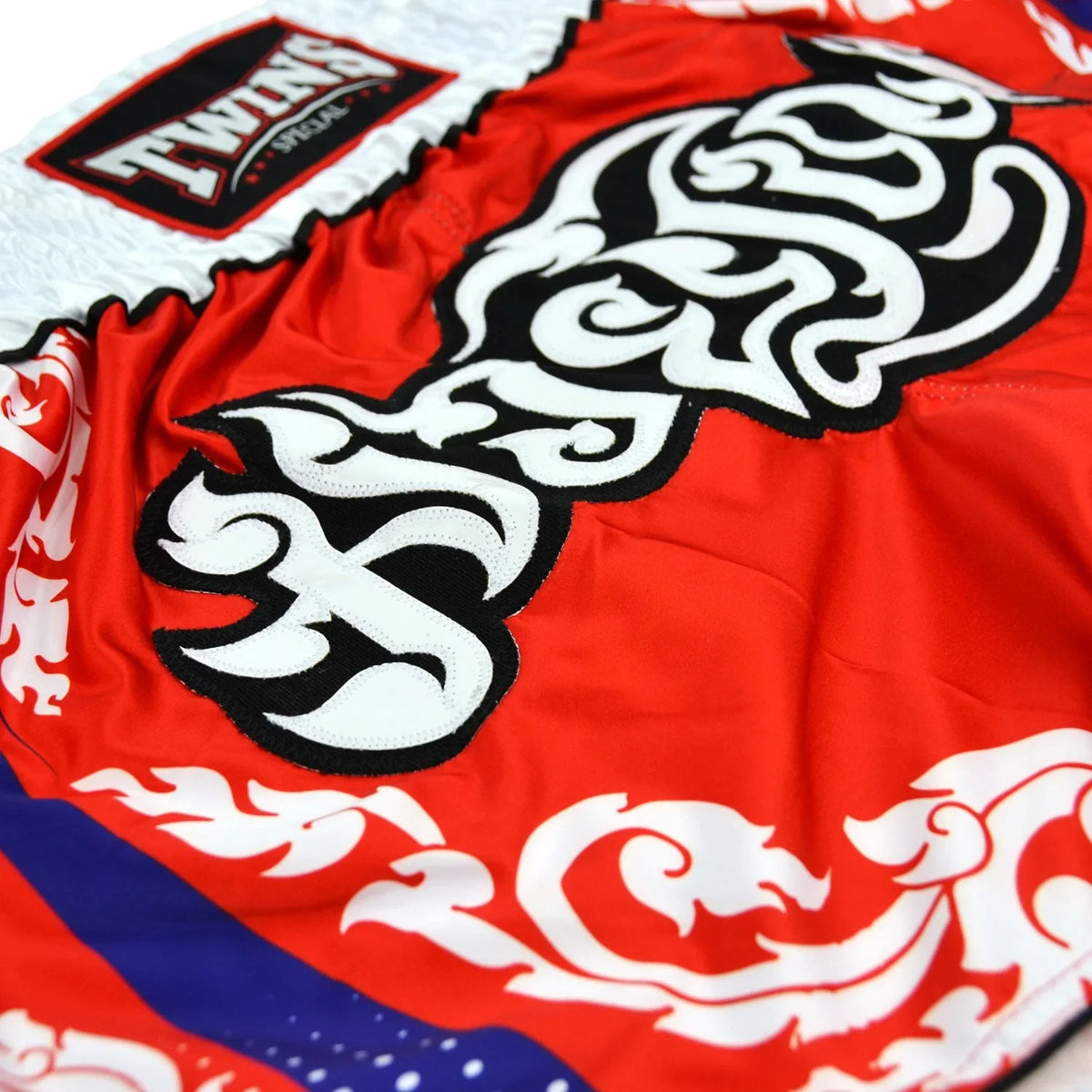 Twins Special Muay Thai Shorts - Laithai Red - Muay Thailand
