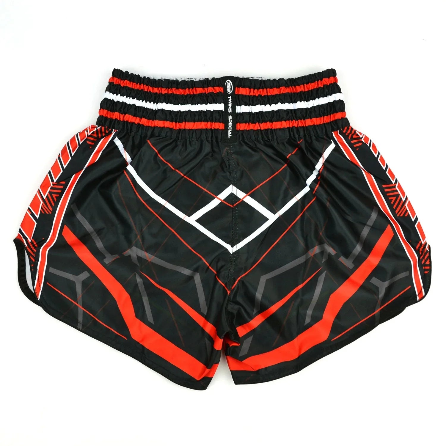 Twins Special Muay Thai Shorts - Racing Black & Red - Muay Thailand