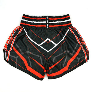 Twins Special Muay Thai Shorts - Racing Black & Red - Muay Thailand