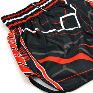 Twins Special Muay Thai Shorts - Racing Black & Red - Muay Thailand