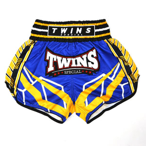 Twins Special Muay Thai Shorts - Racing Blue & Yellow - Muay Thailand