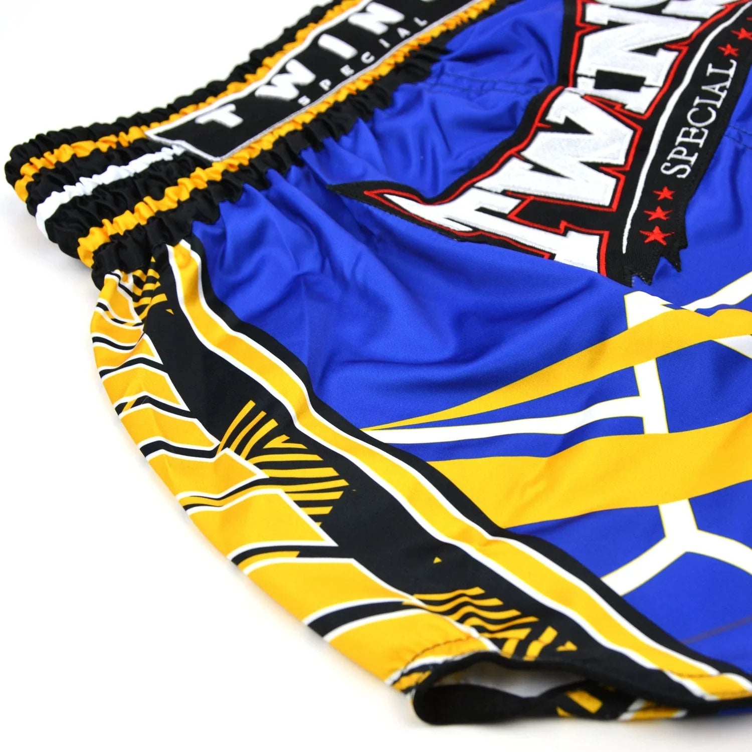 Twins Special Muay Thai Shorts - Racing Blue & Yellow - Muay Thailand