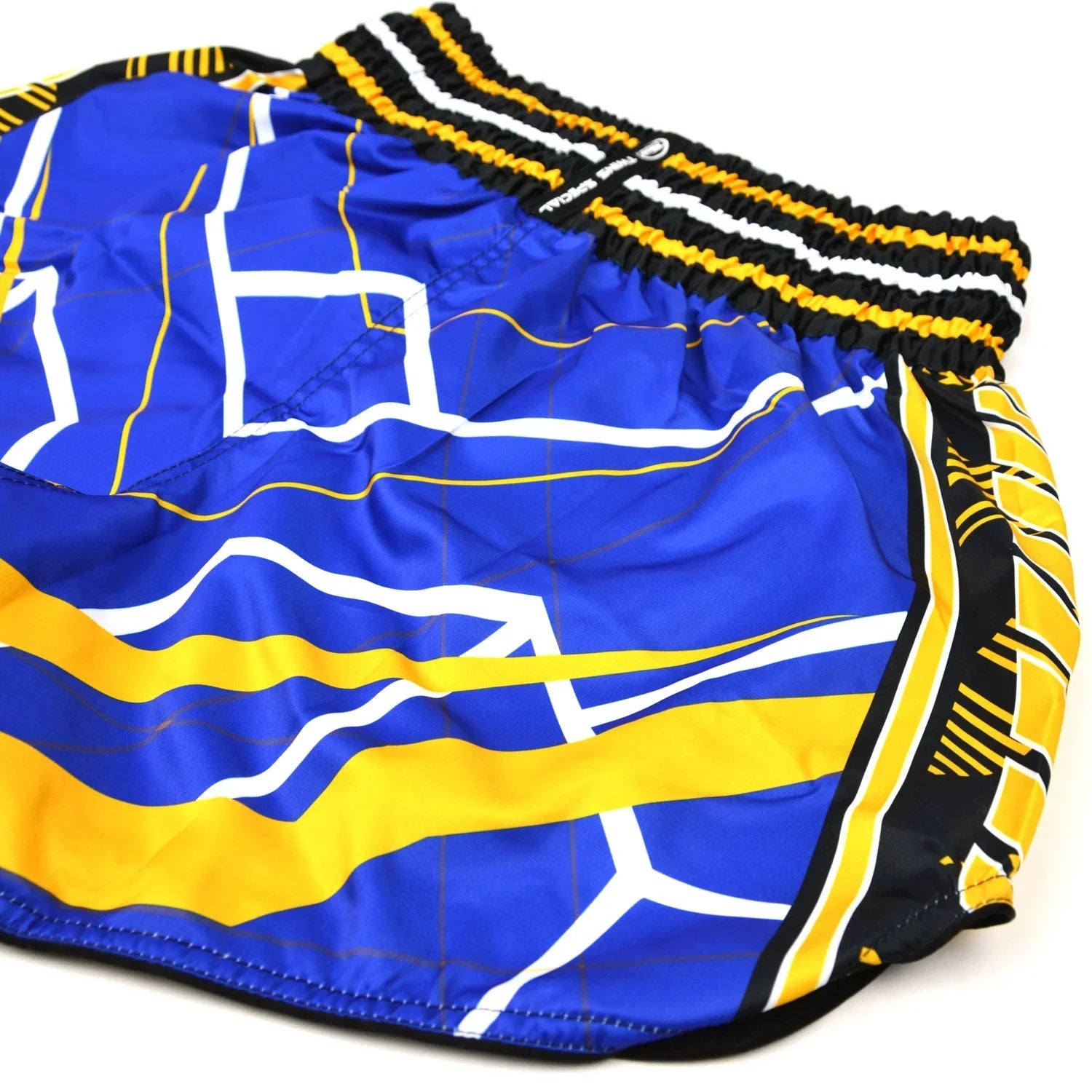 Twins Special Muay Thai Shorts - Racing Blue & Yellow - Muay Thailand
