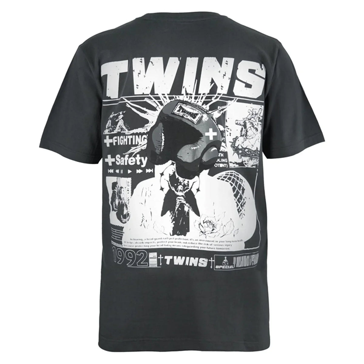 Twins Special Oversized T-Shirt - 07 - Dark Grey - Muay Thailand