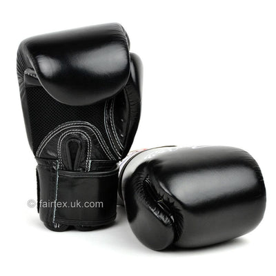 Fairtex Muay Thai Gloves - Black Breathable (BGV1-B) - Muay Thailand