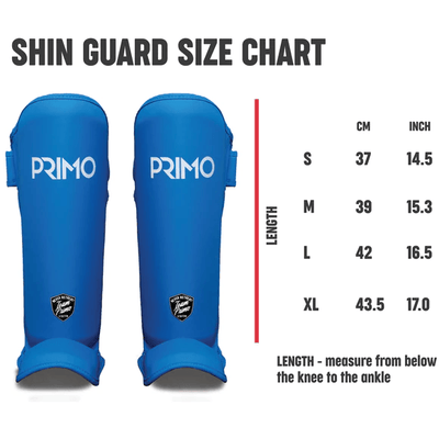 Primo Shin Guards - Blue - Muay Thailand