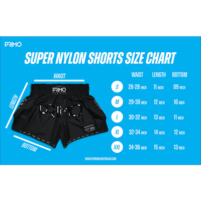 Primo Super-Nylon Muay Thai Shorts - Blue Jay - Muay Thailand