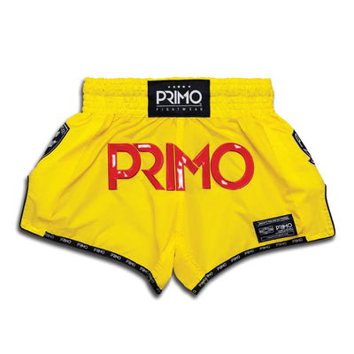 Primo Super-Nylon Muay Thai Shorts - Stadium Classic Yellow - Muay Thailand