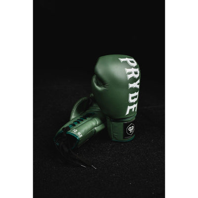 PRYDE Muay Thai Lace Up Gloves - Green - Muay Thailand