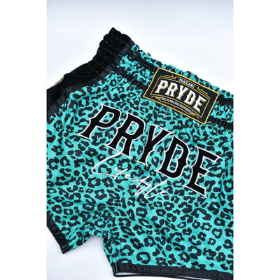 PRYDE Muay Thai Shorts - Green Leopard - Muay Thailand