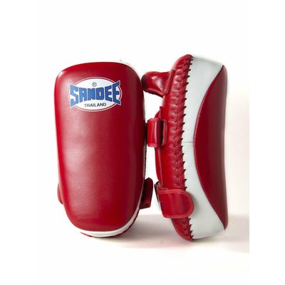 Sandee Curved Thai Pads - Red & White - Muay Thailand