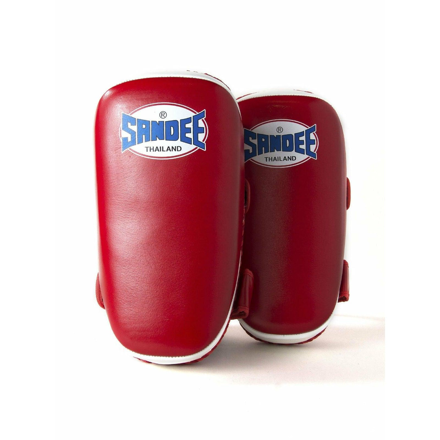 Sandee Curved Thai Pads - Red & White - Muay Thailand