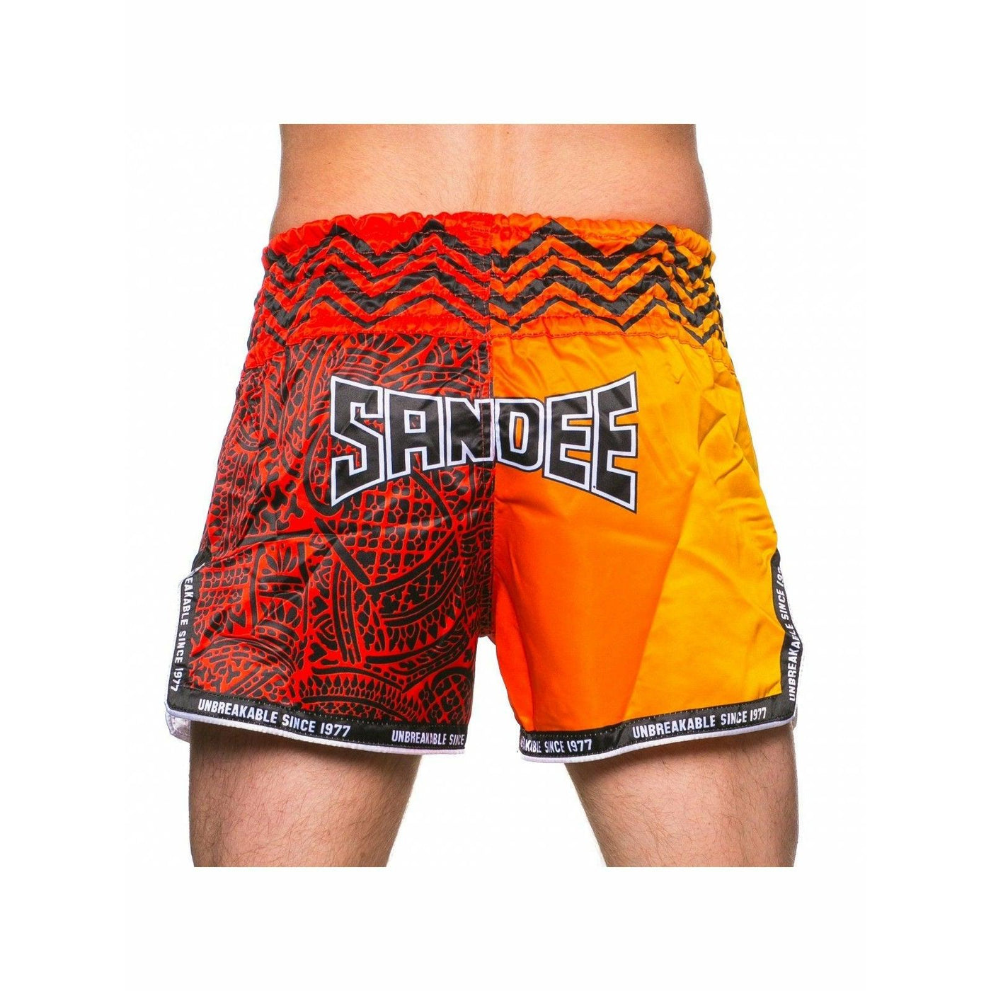 Sandee Muay Thai Shorts - Warrior Red & Orange - Muay Thailand