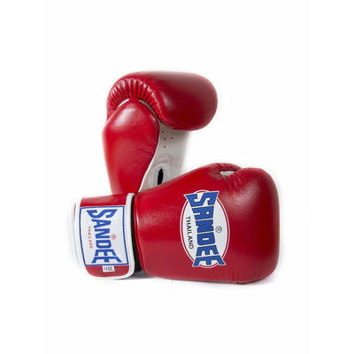 Sandee Two-Tone Gloves - Red/White - Muay Thailand